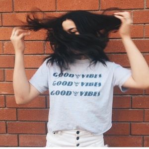 Brandy Melville good vibes shirt